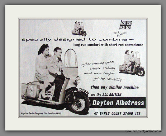 Dayton Albatross British Scooter. Original Advert 1955 (ref AD54229)