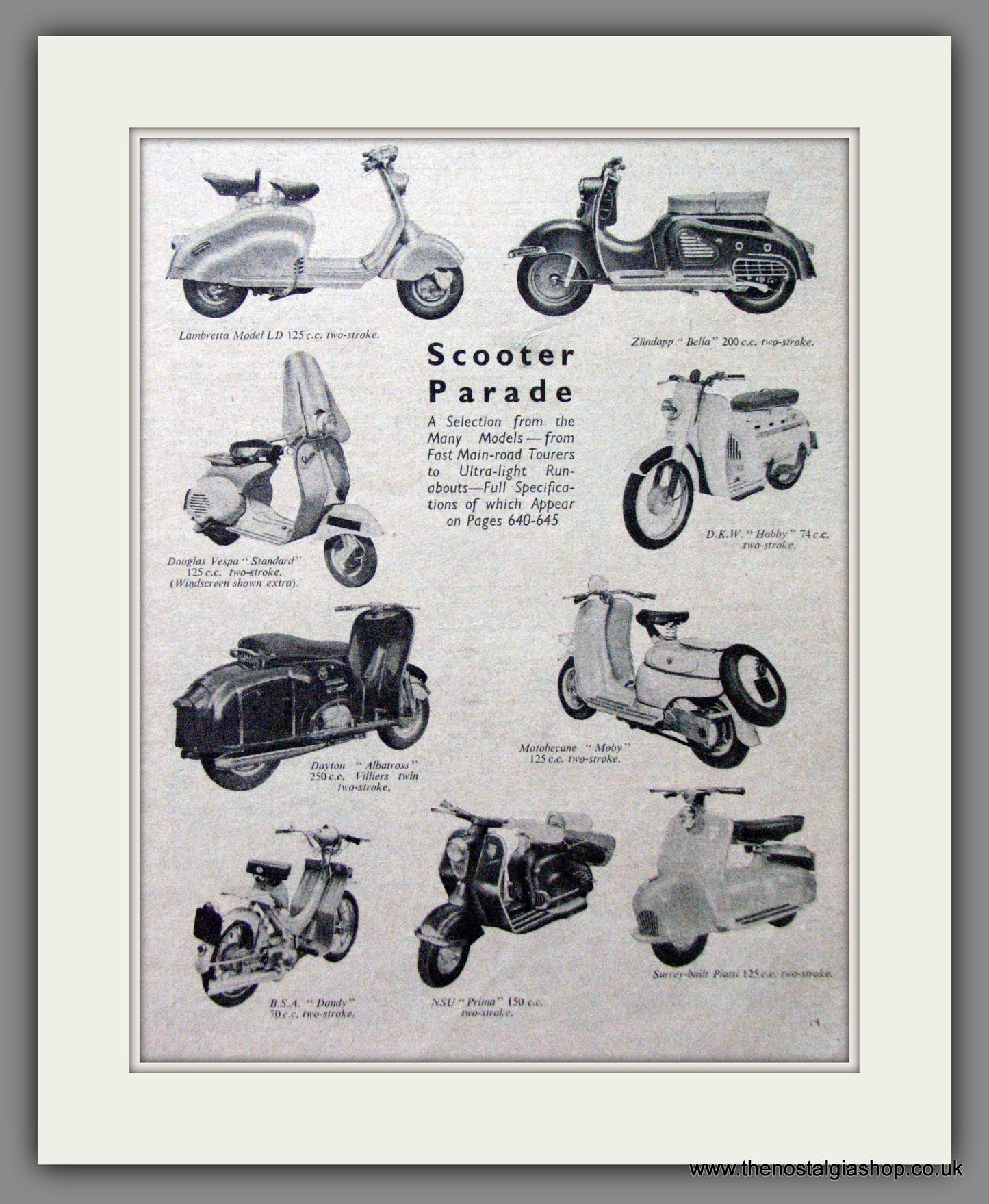 Scooter Parade '57. Original Advert 1957 (ref AD54249)