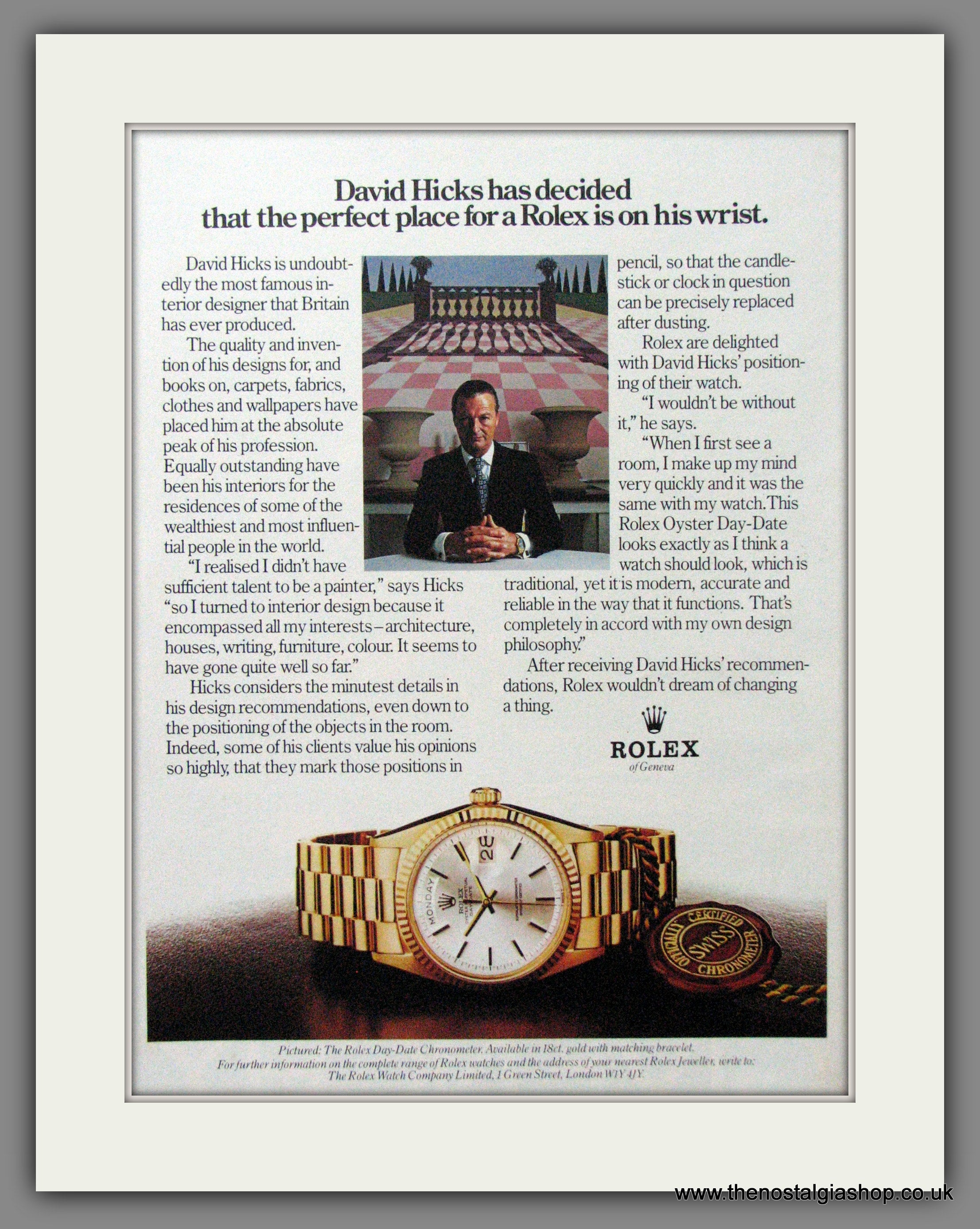 Following Information Rolex Company Information Rolex Day-Date