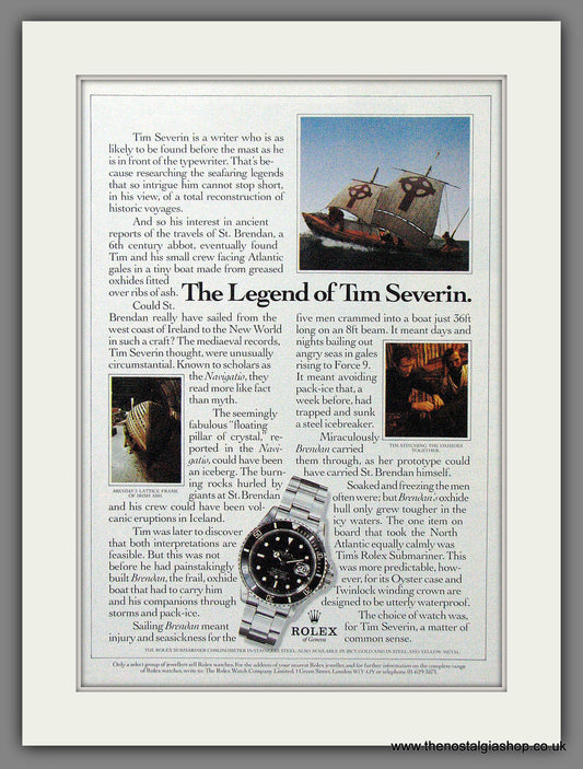 Rolex Submariner Chronometer. Original Advert 1985 (ref AD54359)