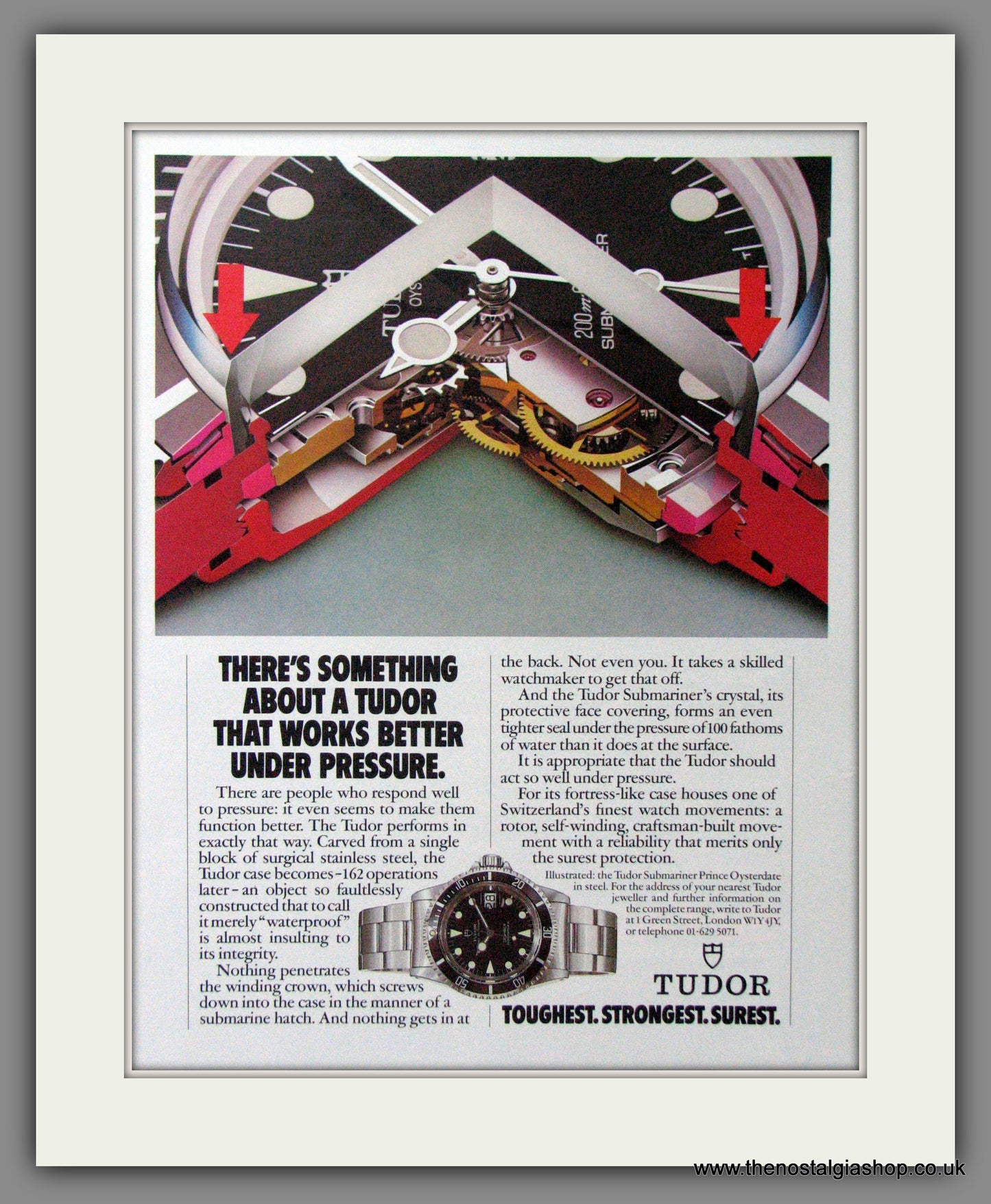 Tudor Watches. Toughest, Strongest, Surest. Original Advert 1984 (ref AD54362)