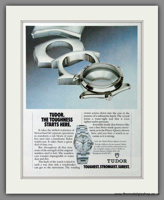 Tudor Watches. Tudor Prince-Quartz. Original Advert 1985 (ref AD54363)