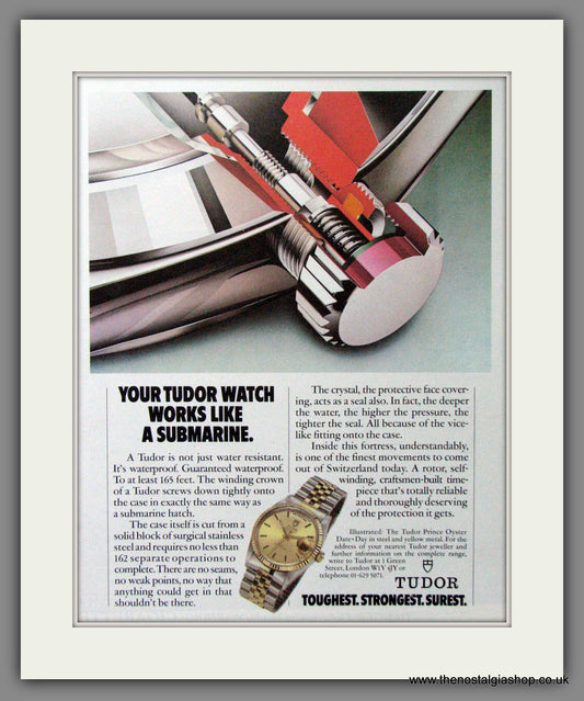 Tudor Watches. Tudor Prince Oyster. Original Advert 1984 (ref AD54364)