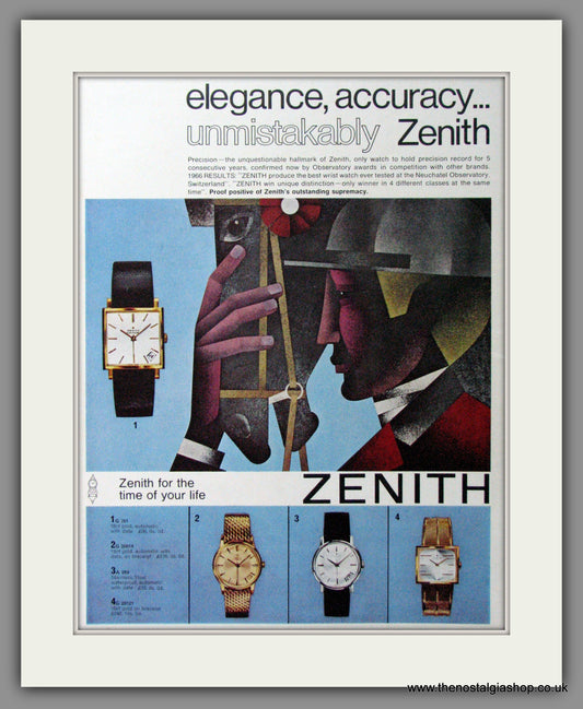 Zenith Watches. Original Advert 1966 (ref AD54473)
