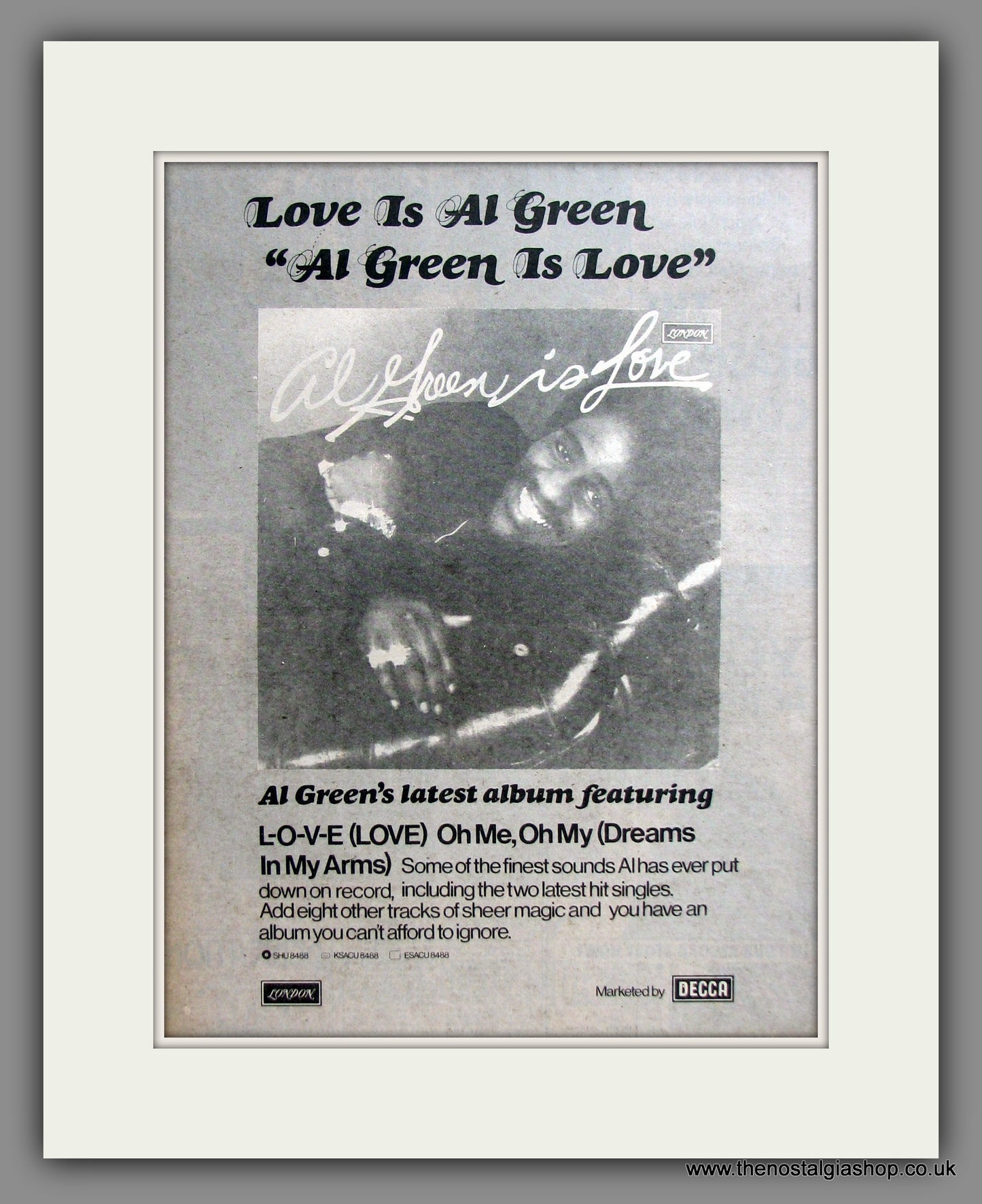 Al Green Is Love. Original Advert 1975 (ref AD11482)