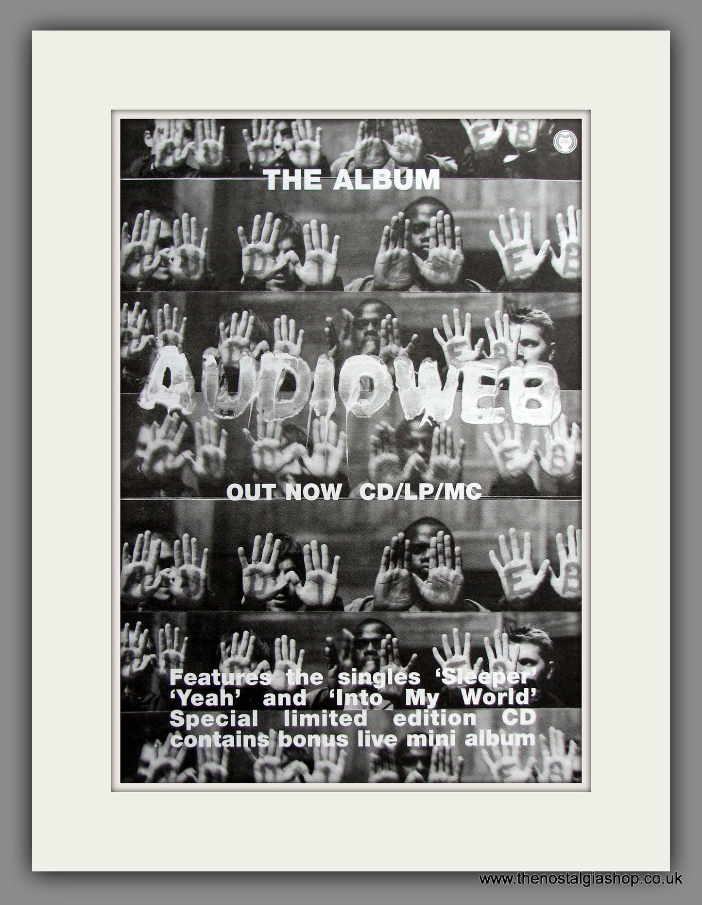 Audioweb. Original Advert 1996 (ref AD11485)