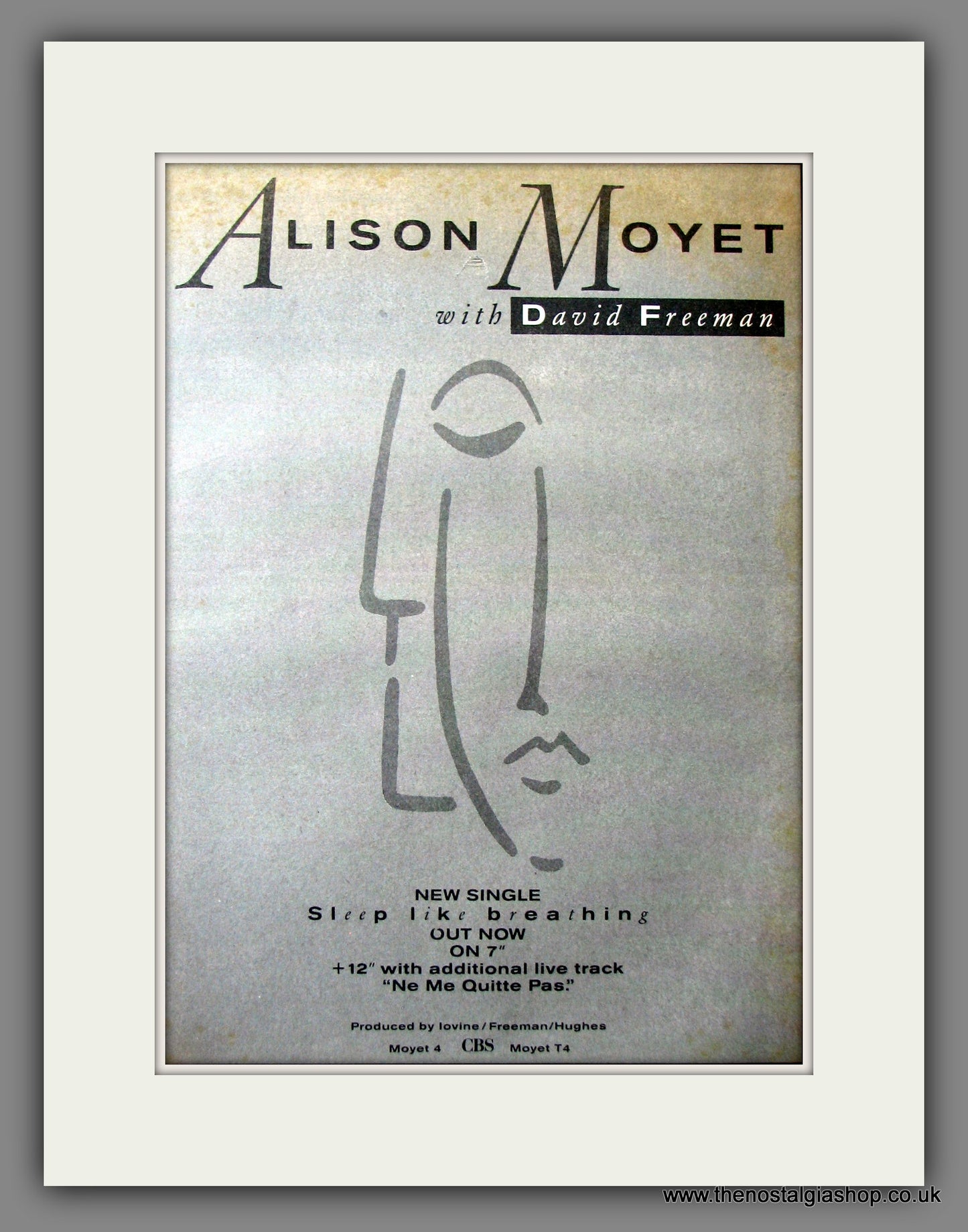 Alison Moyet. Sleep Like Breathing. Original Advert 1987 (ref AD11541)