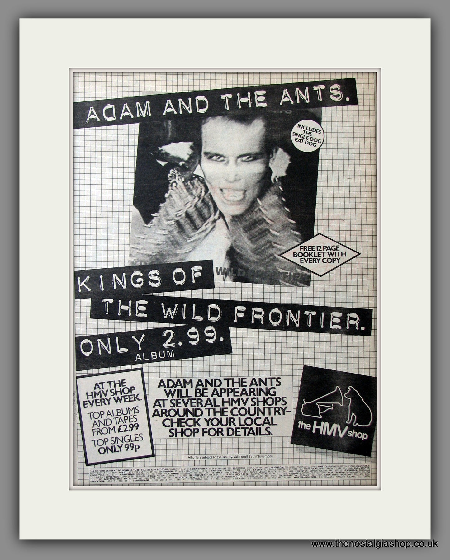 Adam And The Ants. Kings Of The Wild Frontier. Original Advert 1980 (ref AD11556)
