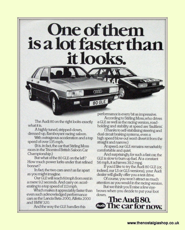 Audi 80 Vintage Advert 1980 (ref AD6957)