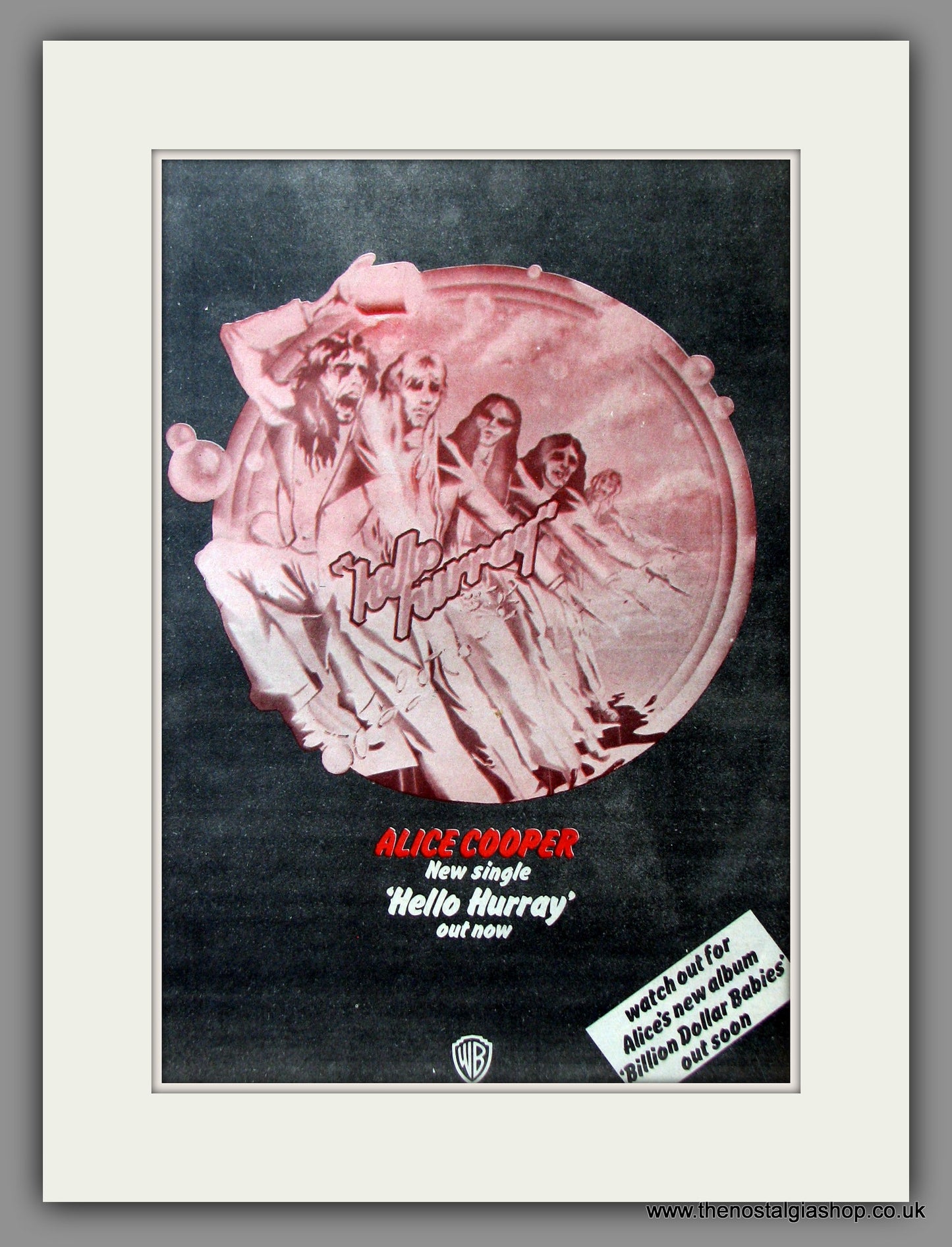 Alice Cooper. Hello Hurray. Original Advert 1973 (ref AD11594)