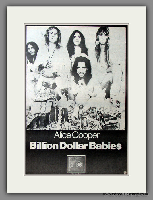 Alice Cooper. Billion Dollar Babies. Original Advert 1973 (ref AD11596)
