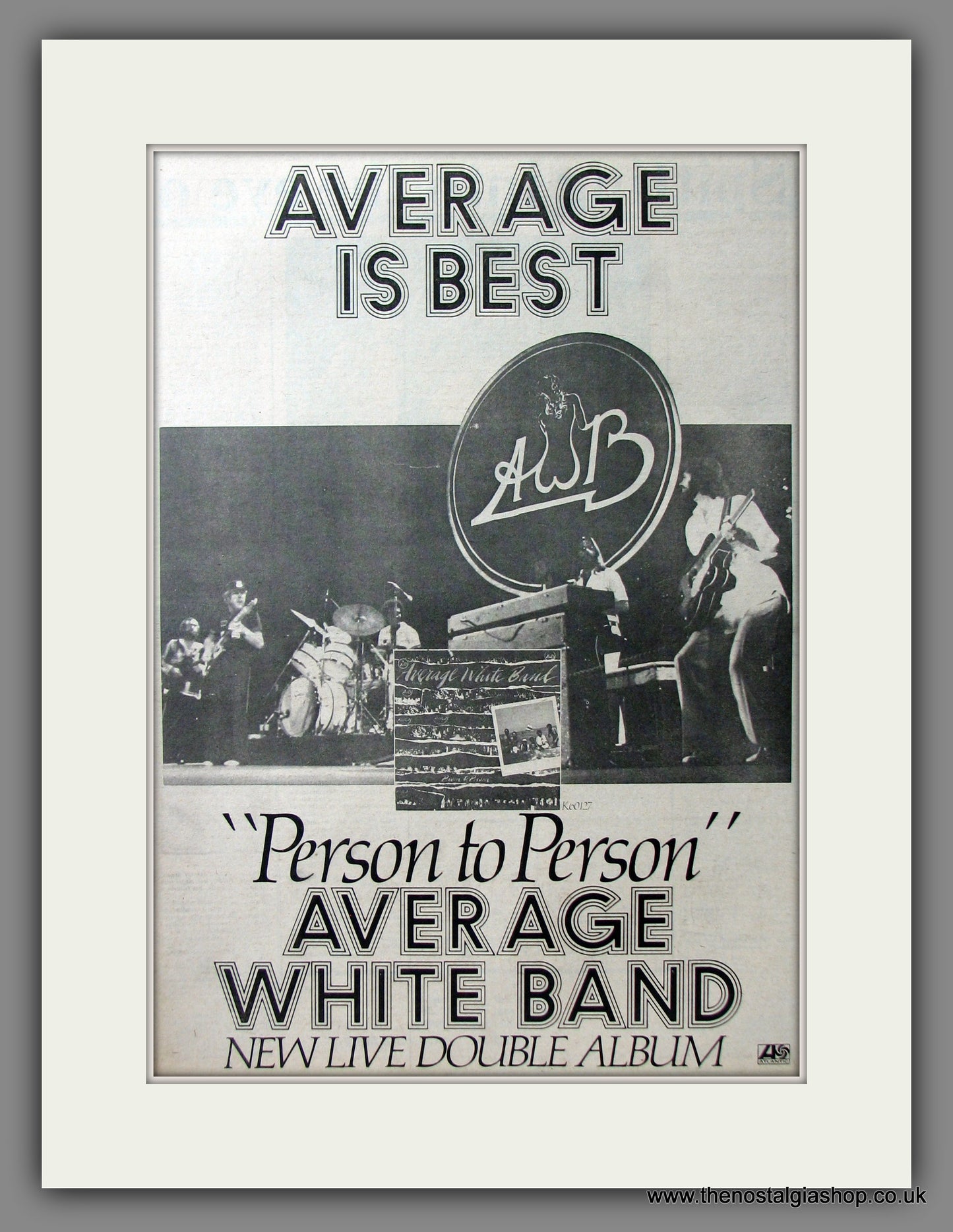 Average White Band. Person to Person. Original Advert 1977 (ref AD11606)