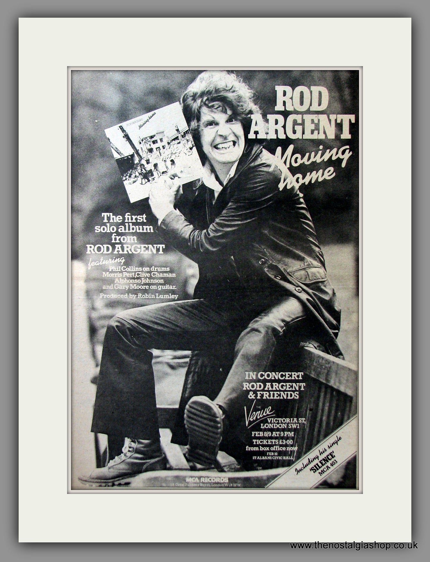 Rod Argent, Moving Home. Original Advert 1979 (ref AD11615)