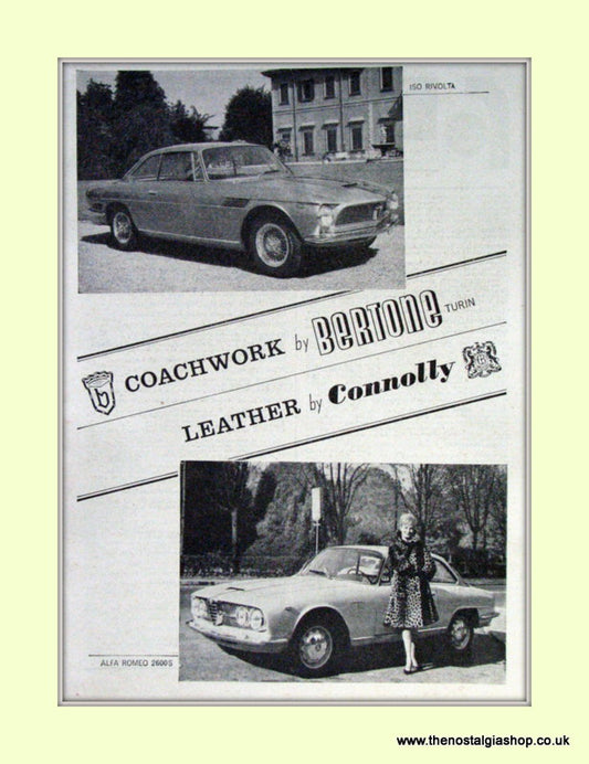 Alfa Romeo. 2600s Bertone Coachwork Original Advert 1964 (ref AD50020)