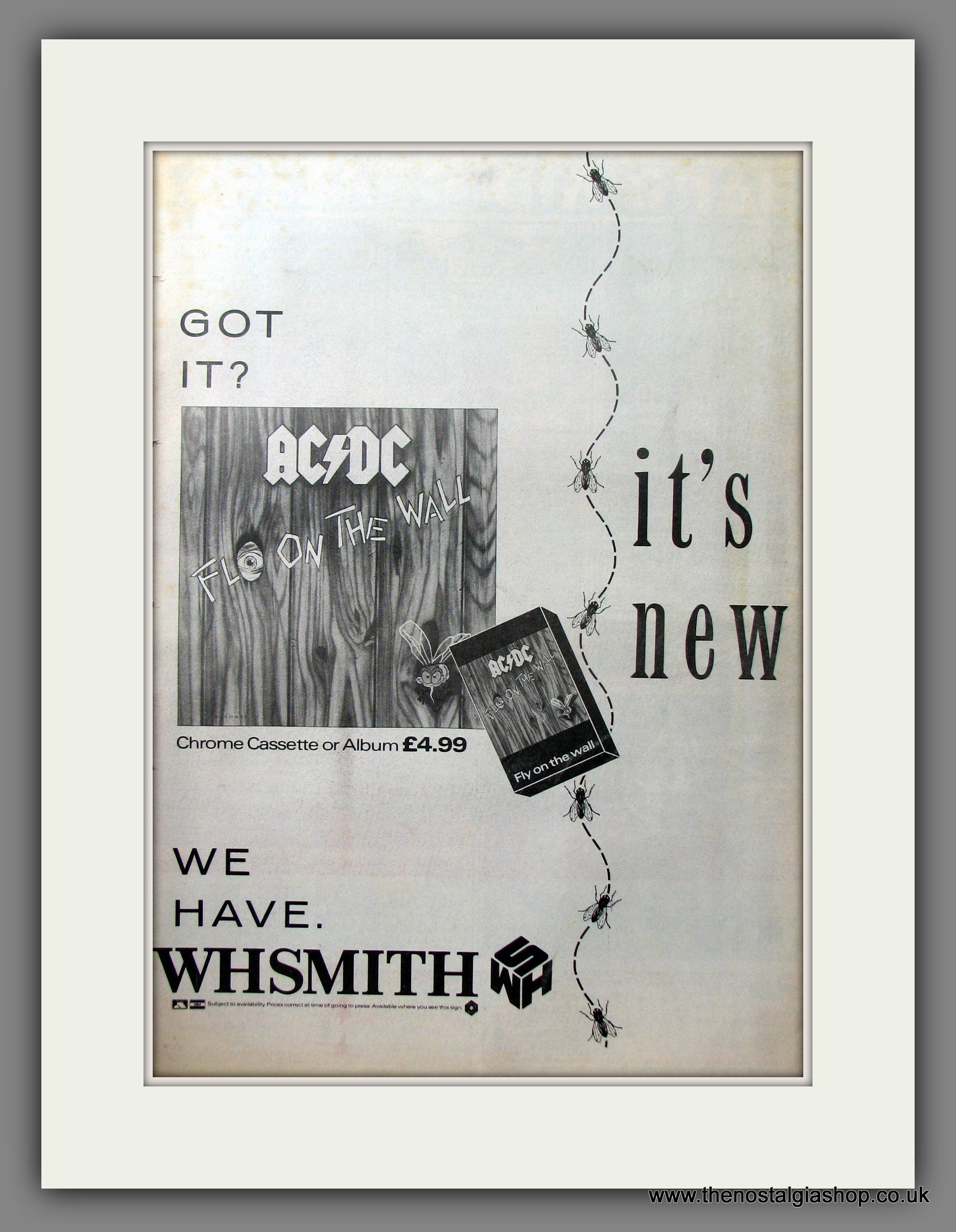 AC DC, Fly On The Wall. Original Advert 1985 (ref AD11628) – The ...