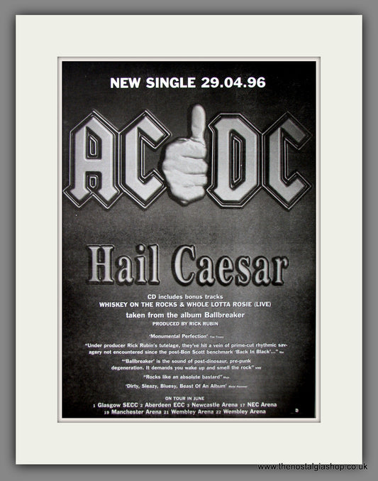 AC DC, Hail Caesar. Original Advert 1996 (ref AD11631)