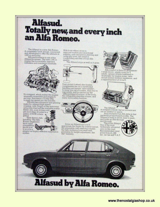 Alfa Romeo Alfasud. Original Advert 1973 (ref AD50029)