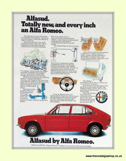 Alfa Romeo. Alfasud. Original Advert 1973 (ref AD50044)