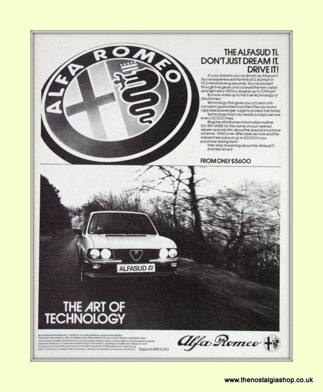Alfa Romeo. Alfasud. Original Advert 1982 (ref AD50049)