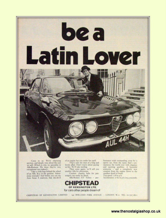 Alfa Romeo GT Veloce. Original Advert 1970 (ref AD50053)