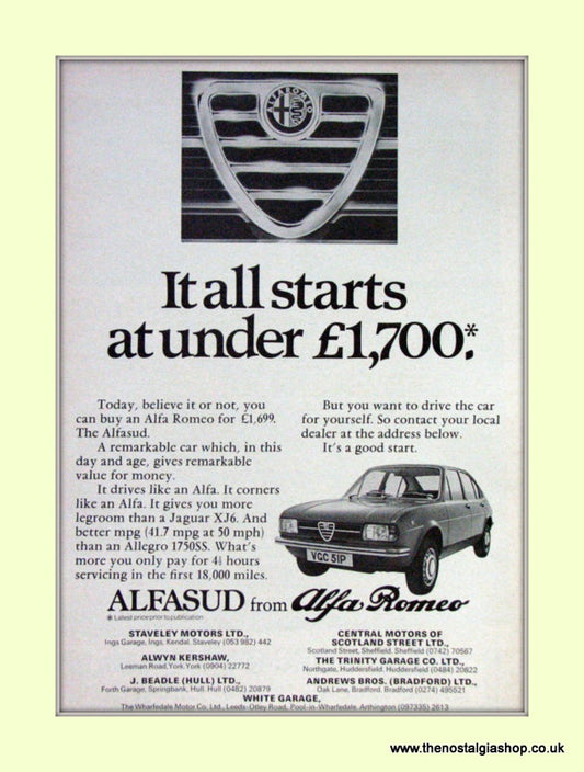 Alfa Romeo Alfasud. Original Advert 1975 (ref AD50057)