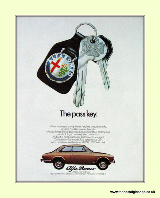 Alfa Romeo. The Pass Key. Original Advert 1973 (ref AD50063)