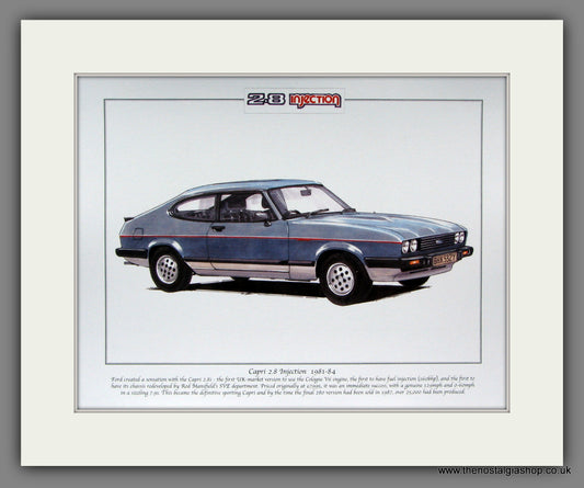 Ford Capri MkIII 2.8i. Mounted Print.