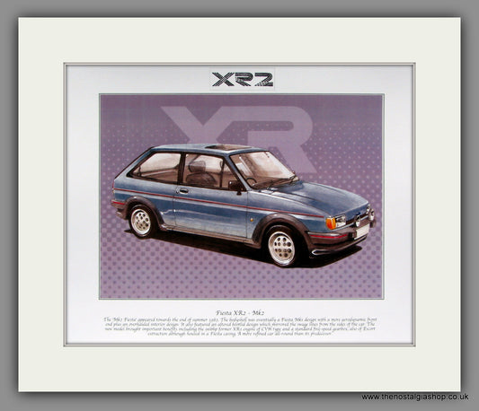 Ford Fiesta XR2 MkII. Mounted Print.