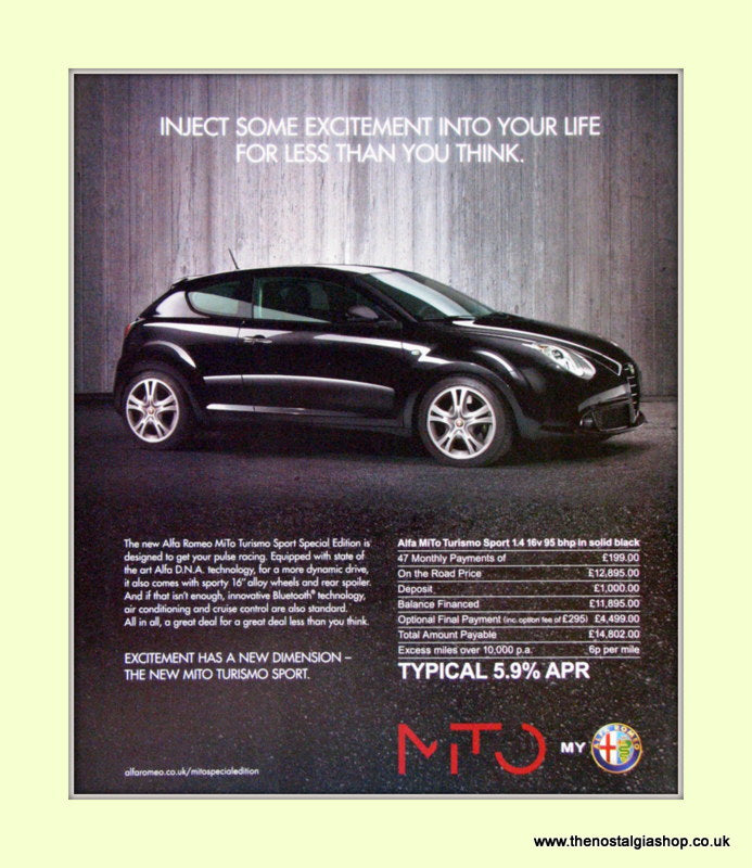 Alfa Romeo Mito Tourismo Sport. Original Advert 2010 (ref AD50081)