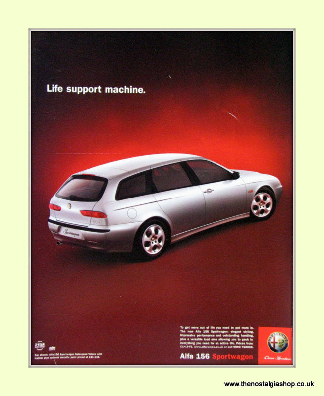 Alfa Romeo 156 Sportwagon. Original Advert 2000 (ref AD50084)