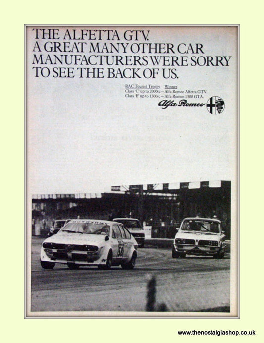Alfa Romeo. Alfetta GTV. Original Advert 1976 (ref AD50087)