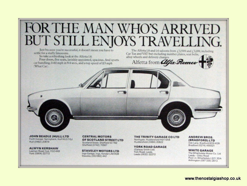 Alfa Romeo Alfetta. Original Advert 1976 (ref AD50107)
