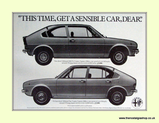 Alfa Romeo Alfasud. Original Advert 1977 (ref AD50109)