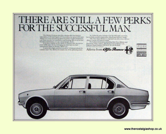 Alfa Romeo Alfetta. Original Advert 1977 (ref AD50126)