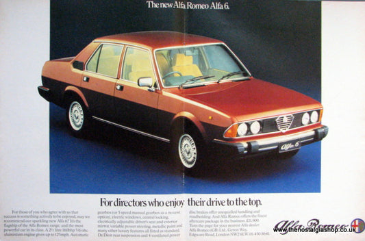 Alfa Romeo Alfa 6. Original Advert 1980 (ref AD50129)