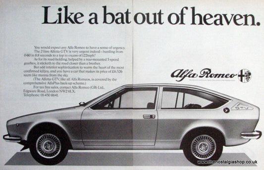 Alfa Romeo Alfetta GTV. Original Advert 1979 (ref AD50131)