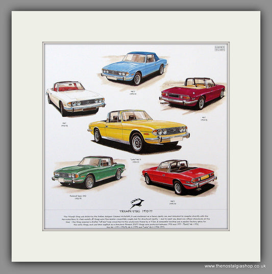 Triumph Stag 1970-77. Mounted Car Print