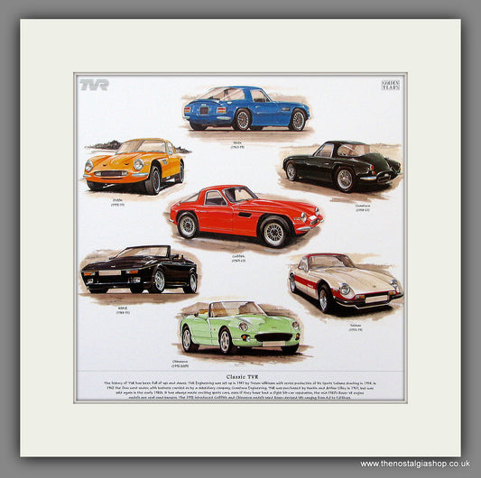TVR Cars Mounted Print.