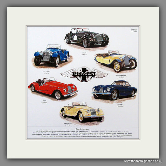 Morgan Classic Cars. Mounted Print.