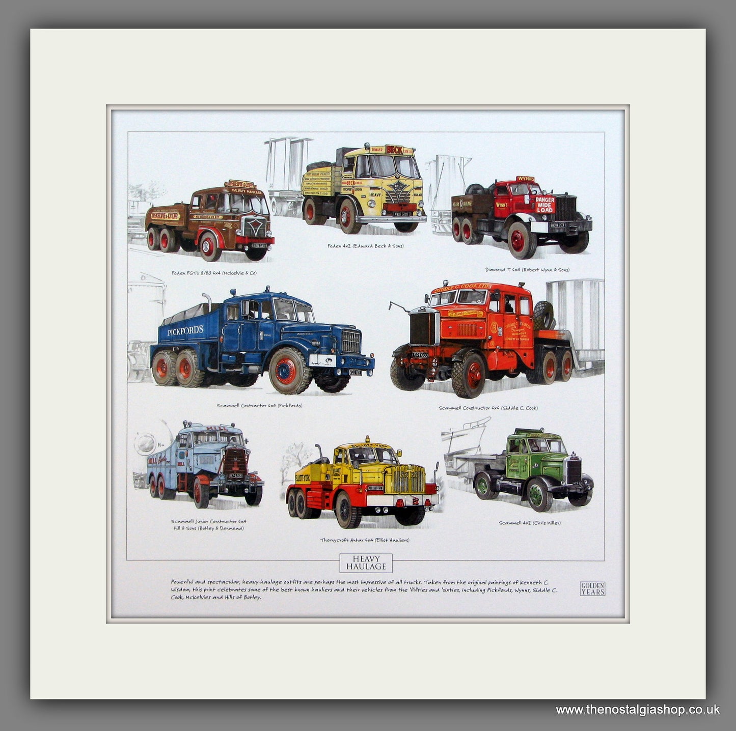 Heavy Haulage.  Mounted print