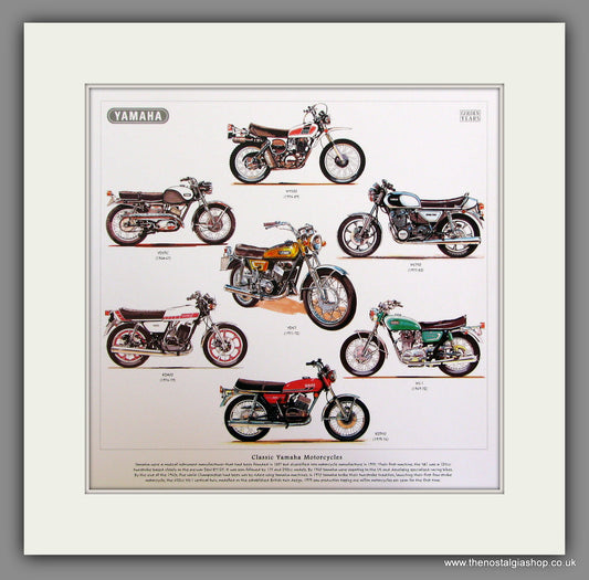 Yamaha Motorcycles Mounted Print