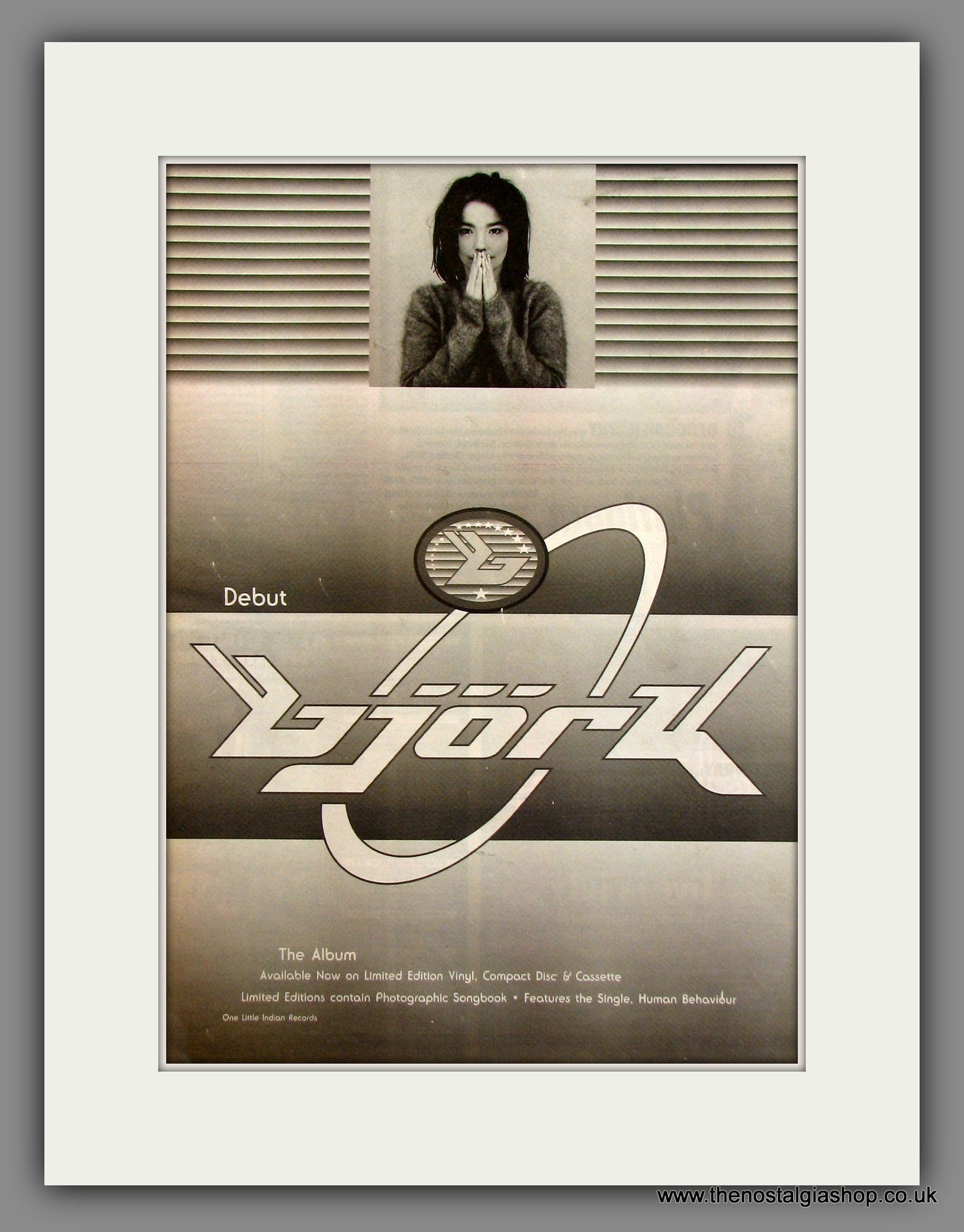 Bjork. Debut. Original Advert 1993 (ref AD11653)