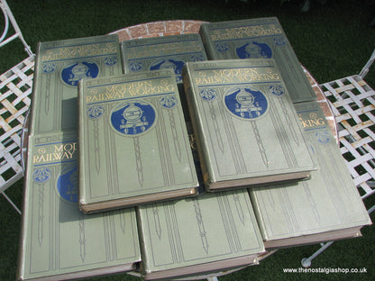 Modern Railway Working. Full Set Of 8 Hardback Books. 1912-14. Ultra Rare.
