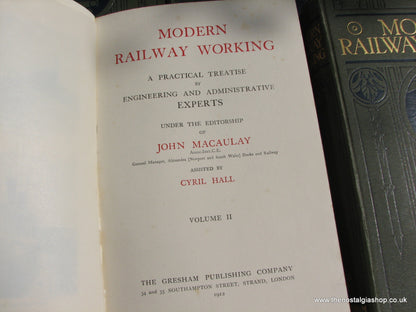 Modern Railway Working. Full Set Of 8 Hardback Books. 1912-14. Ultra Rare.