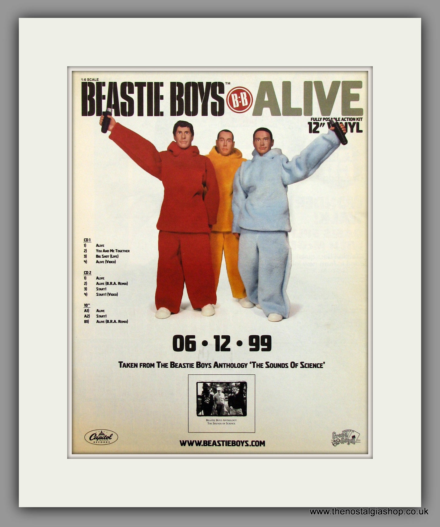 Beastie Boys Alive. Original Advert 1999 (ref AD11677)