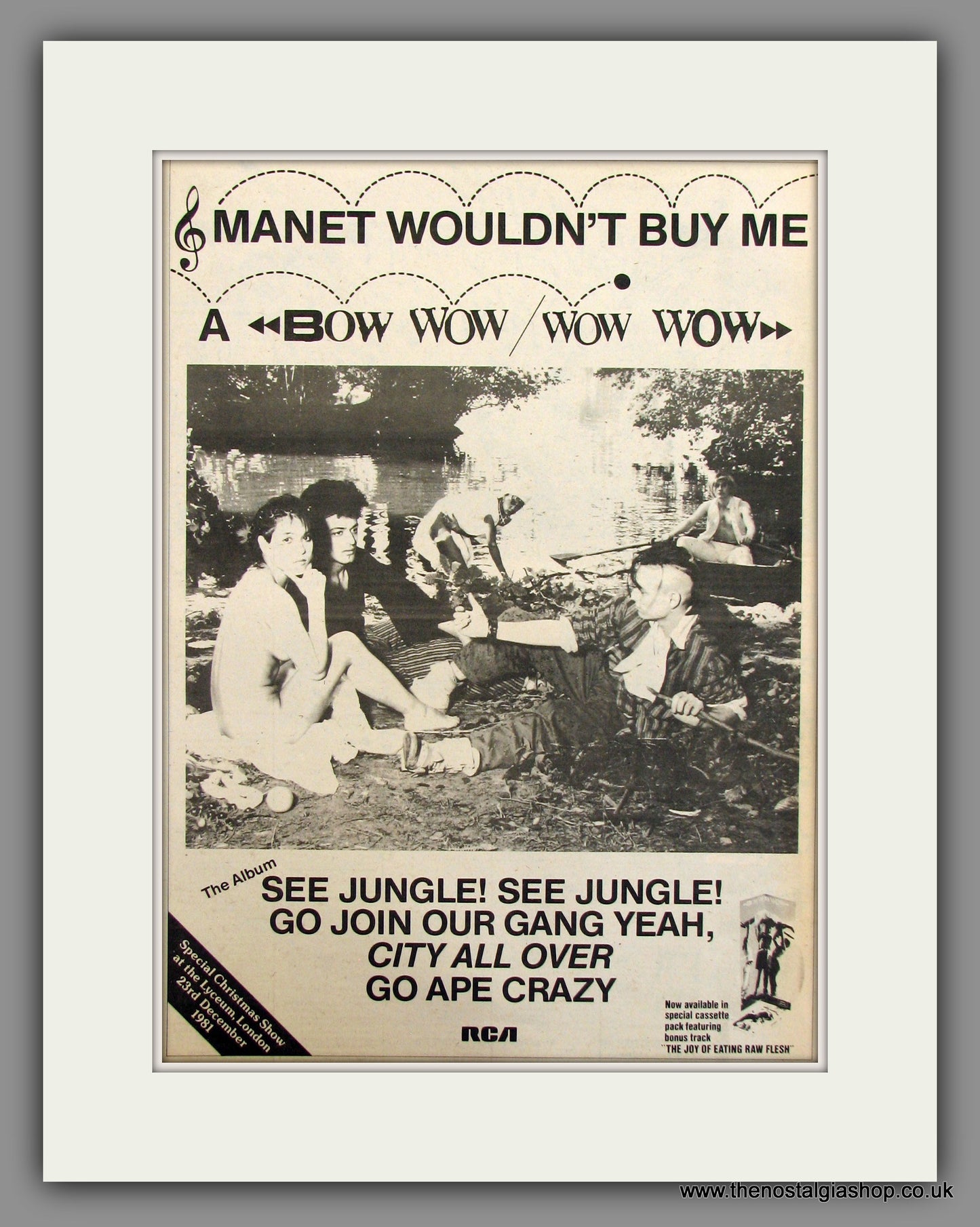 Bow Wow Wow, See Jungle See Jungle. Original Advert 1981 (ref AD11680)