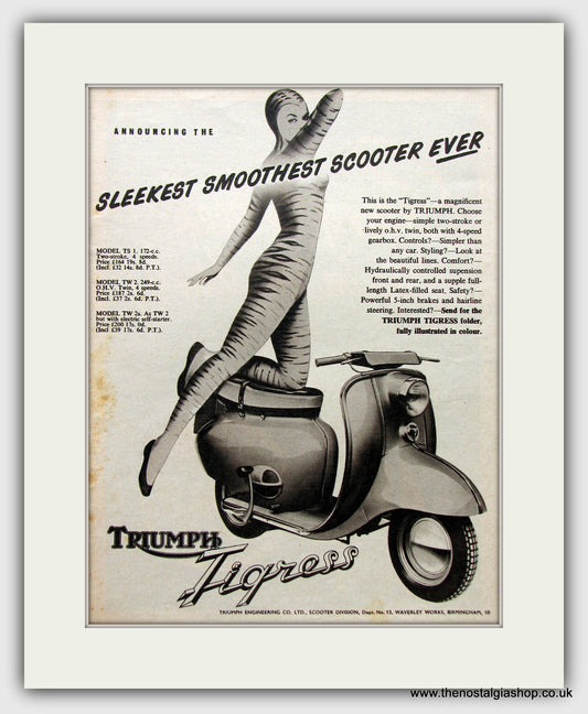 Triumph Tigress Scooter 1958 Original Advert (ref AD6823)