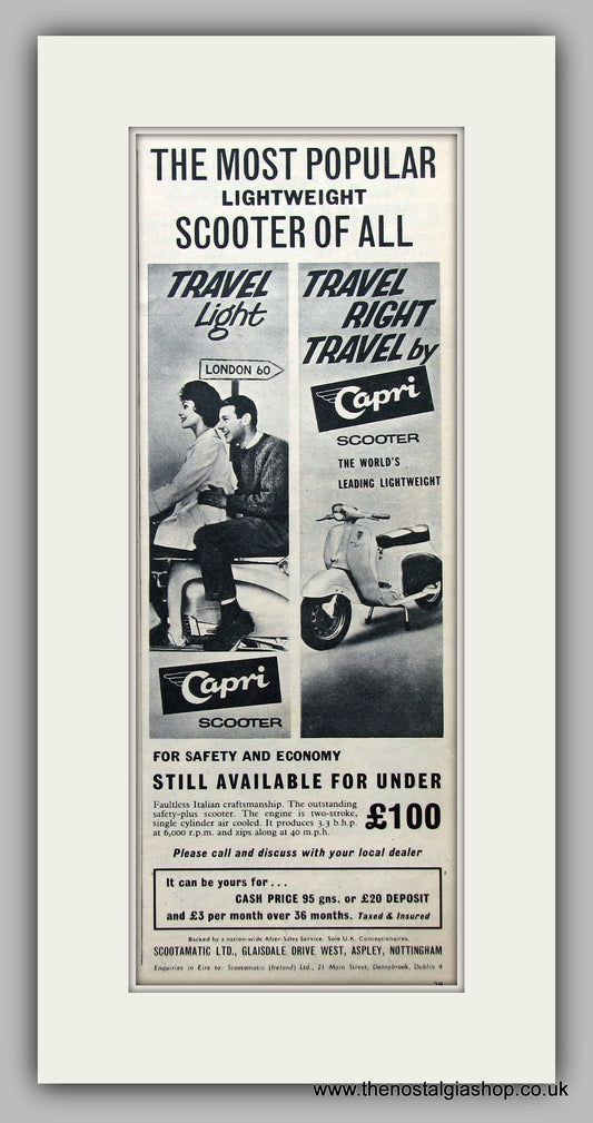 Capri Scooter 1961 Original Advert (ref AD6826)