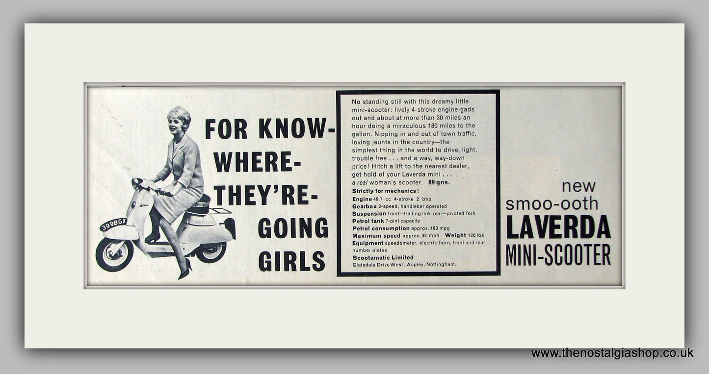 Laverda Mini-Scooter 1961 Original Advert (ref AD6827)