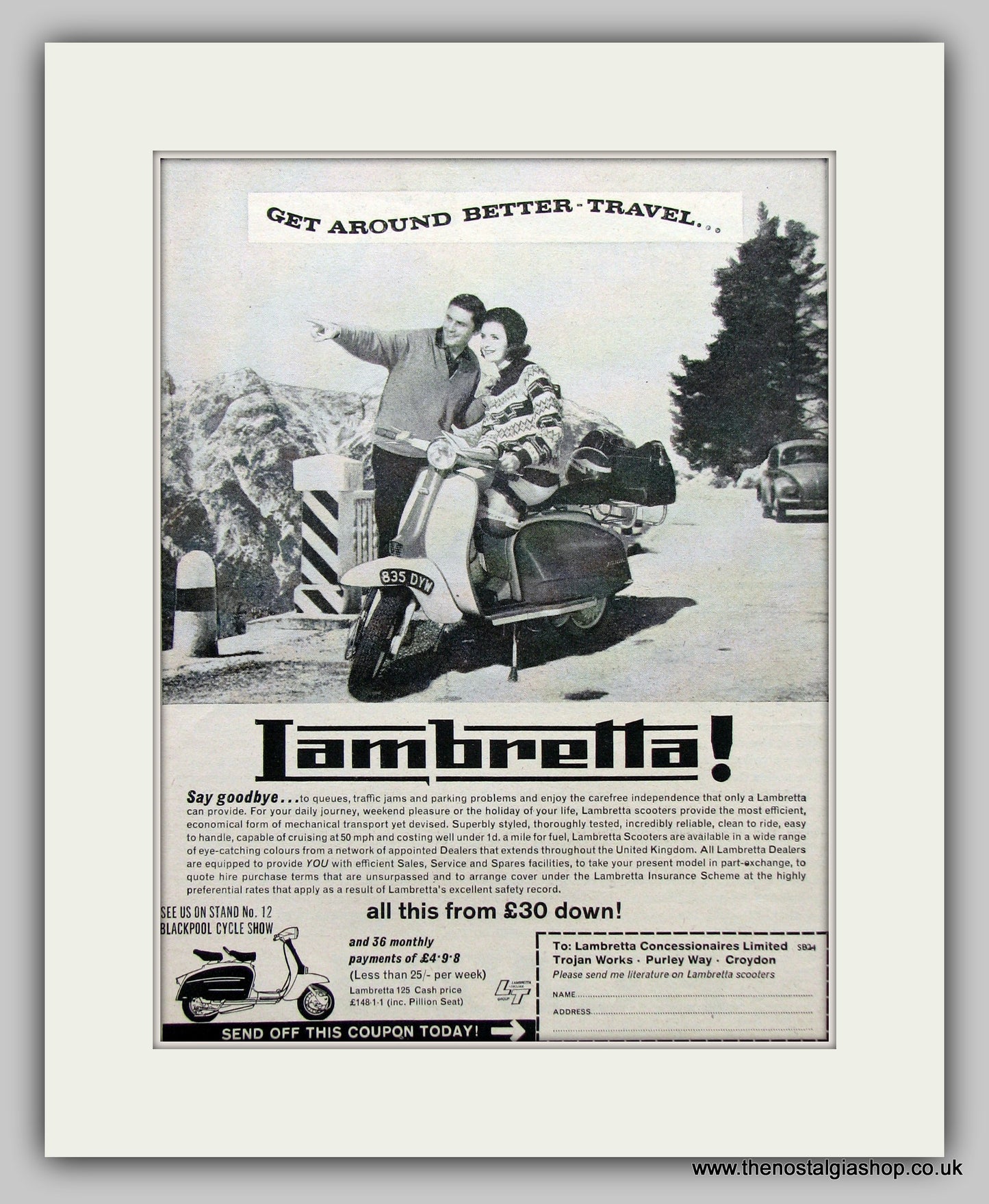 Lambretta Scooter Original Advert 1963 (ref AD6791)
